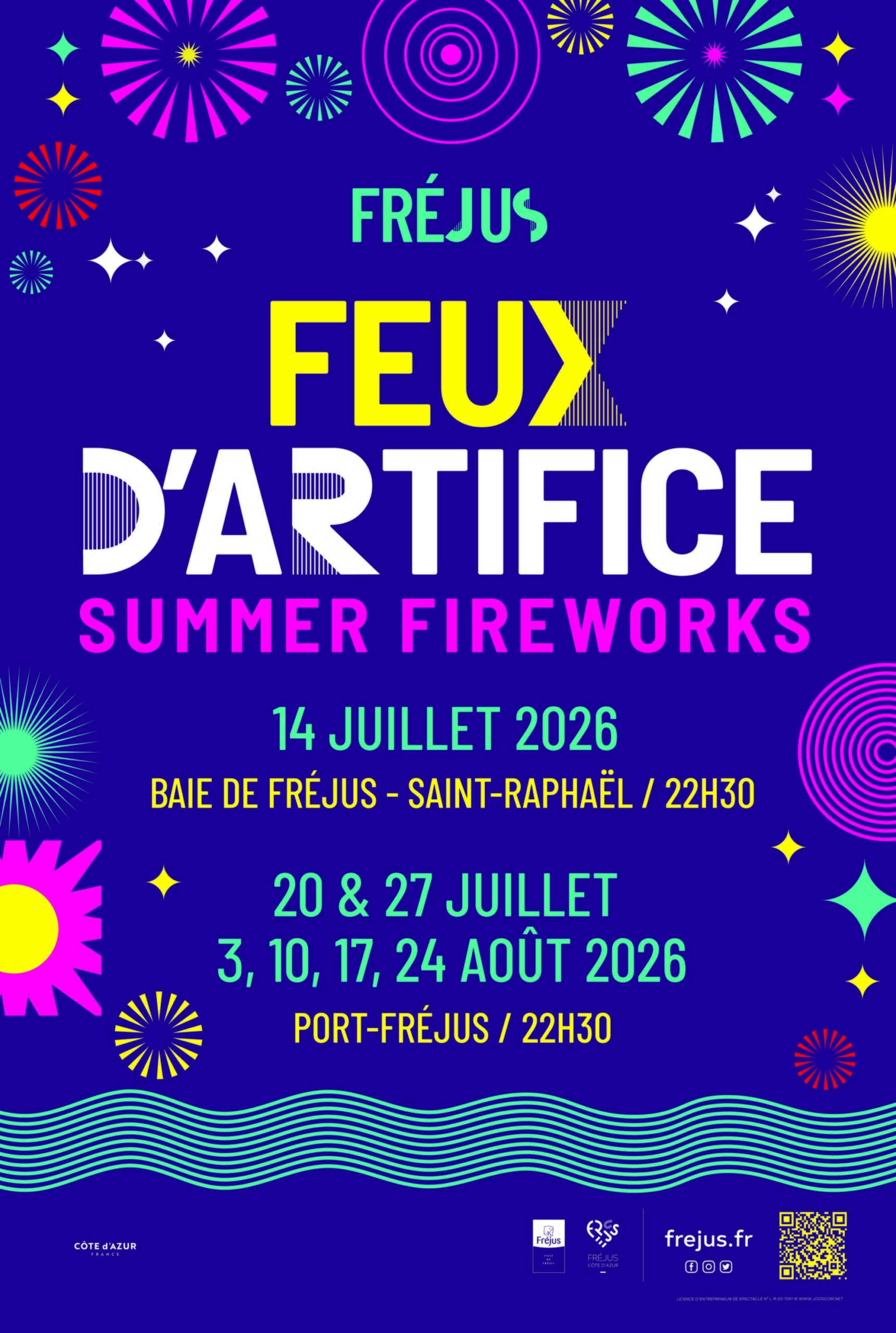 Feux d&rsquo;artifice du 14 juillet Fréjus / Saint-Raphaël_Fréjus